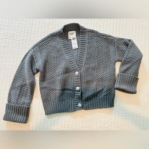 NWT Abercrombie & Fitch Button Up Chunky Knit Cardigan, Size Small, Gray
